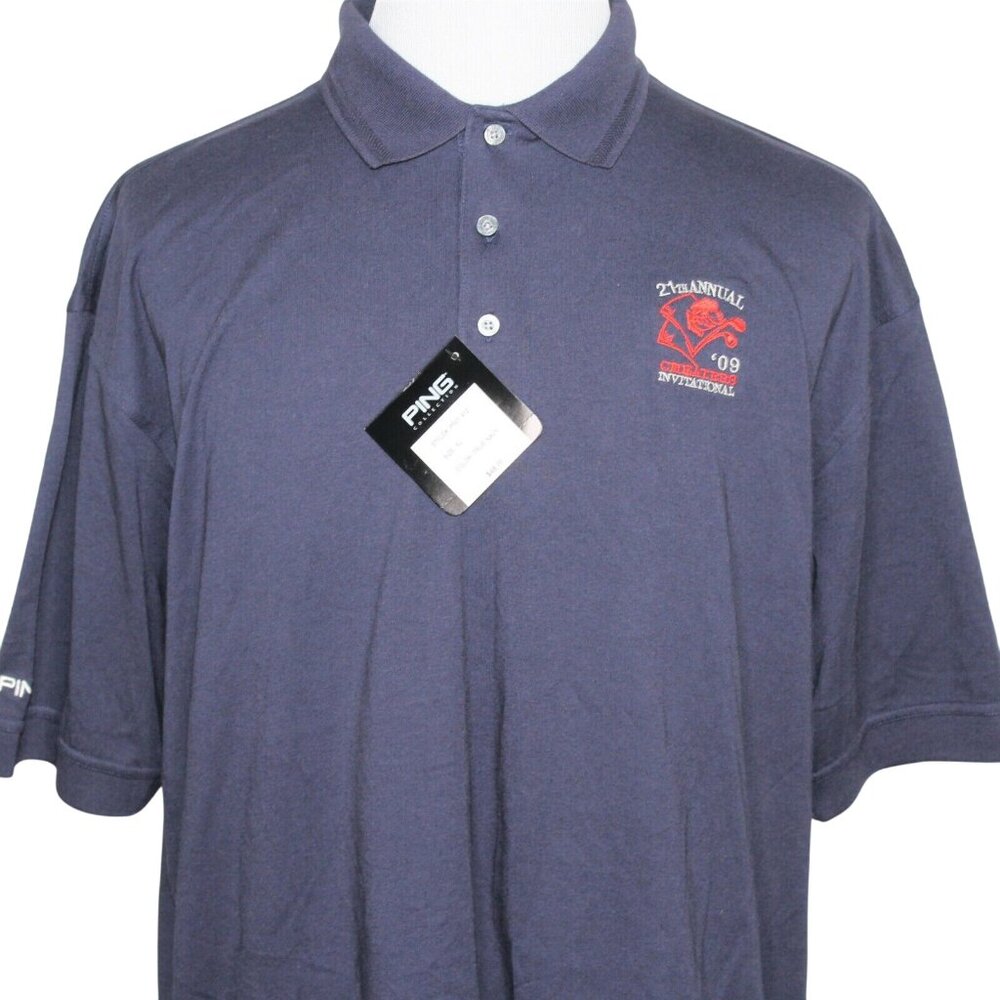 Ping Collection Mens XL Navy Blue Performance Activewear Pro Golf Polo Shirt - Picture 4 of 12